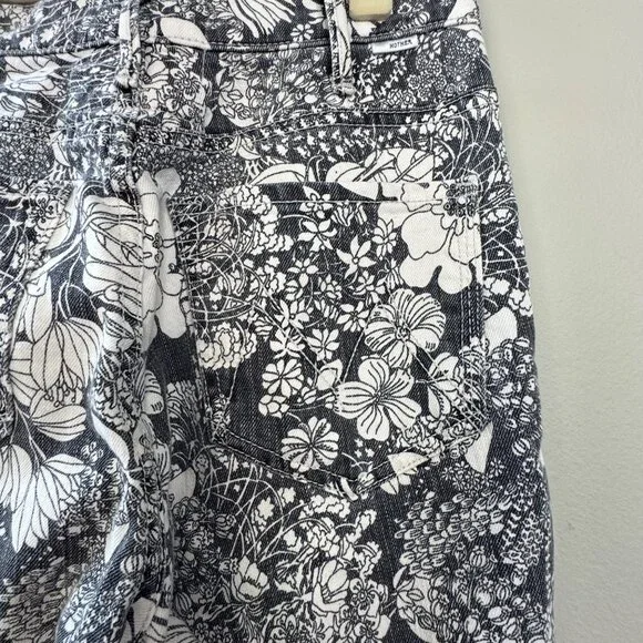 MOTHER The Hustler Ankle Jeans Women's 26 French Fairy Tale Black & White Pants - Picture 6 of 12